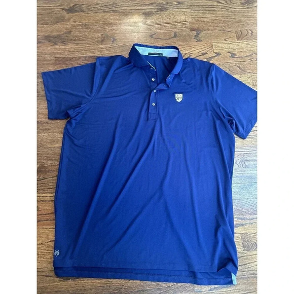 Grayson Golf Polo Shirt Mens 2XX Large Performance Blue Stretch Made Peru - Picture 1 of 12